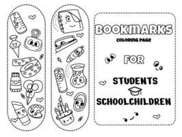 vector coloring page,bookmarks for school