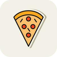 Pizza Slice Vector Icon Design