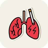 diseño de icono de vector de pulmones