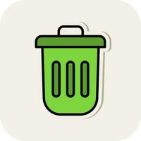 Dustbin Vector Icon Design