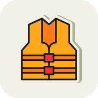 Life Jacket Vector Icon Design