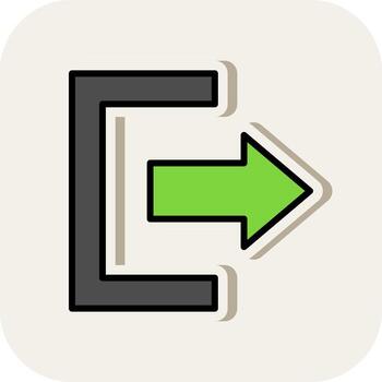 diseño de icono de vector de salida