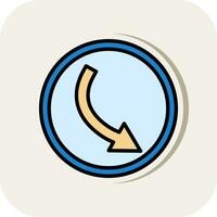 Curve Arrow Vector Icon Design