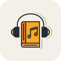 Audio Book Vector Icon Design