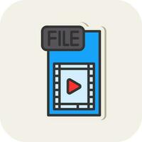 Video FIle Vector Icon Design