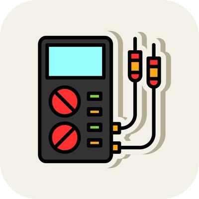 Voltmeter Vector Icon Design