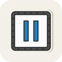 Stop Button Vector Icon Design