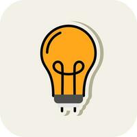 Led Bulb Vector Icon Design