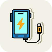 Wireless Charger Vector Icon Design