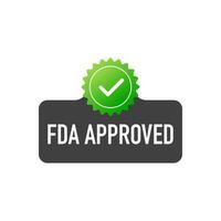 FDA approved banner design over a white background. vector