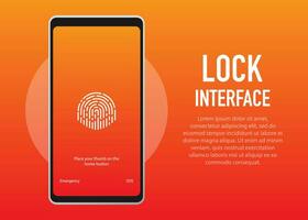 Screen Lock. PInterface for lock screen or enter password pages. Vector illustration.