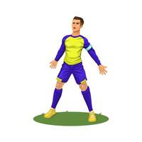 illustration Of Christiano Ronaldo Celebration Pose In Portugal National Soccer Team Character Cartoon Vector