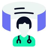 Augmented Reality in Medical Training Icon vector