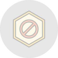 Wrong Way Vector Icon Design