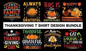 Trendy Thanksgiving Day t shirt Design and Thanksgiving typography t shirt design.Thanksgiving t shirt design bundle vector