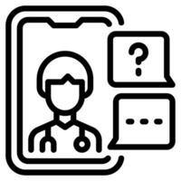 Telehealth Consultation Icon vector