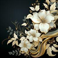 luxury white flower on background photo