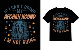 Afghan Hound Dog T-Shirt Design vector