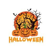 happy halloween vector typography design