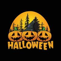 happy halloween vector typography design