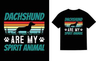 Dachshund Dog T-Shirt Design vector