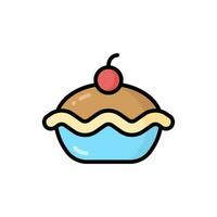 Simple Pie lineal color icon. The icon can be used for websites, print templates, presentation templates, illustrations, etc vector