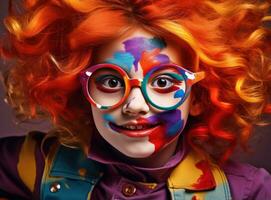 Creative party clown child photo