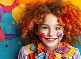 Creative party clown child photo