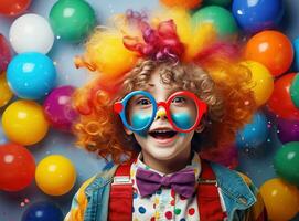 Creative party clown child photo