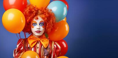 Creative party clown child photo