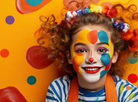 Creative party clown child photo