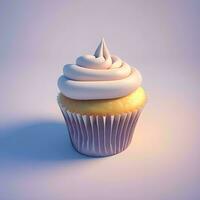 cupcake isolated on white background with empty space AI Generated photo