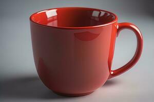 Cup of coffee. Beautiful and stylish coffee cup on a solid colored background. ai generative photo