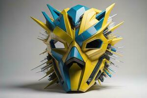 Mardi Gras mask isolated on solid color background. ai generative photo