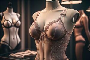 Sensual lingerie on a mannequin. ai generative photo