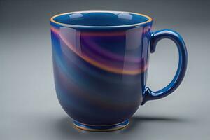 Cup of coffee. Beautiful and stylish coffee cup on a solid colored background. ai generative photo