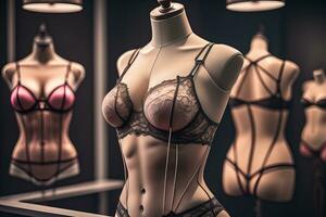 Sensual lingerie on a mannequin. ai generative photo