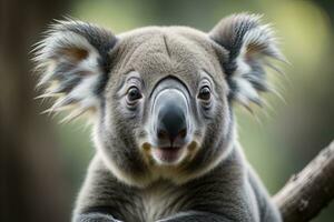 Koala in the natural environment, Close-up. ai generative photo