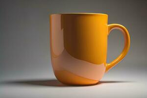 Cup of coffee. Beautiful and stylish coffee cup on a solid colored background. ai generative photo