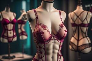 Sensual lingerie on a mannequin. ai generative photo