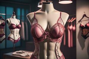 Sensual lingerie on a mannequin. ai generative photo