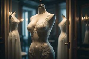 sensual lencería en un maniquí. ai generativo foto