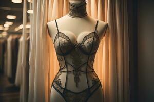 Sensual lingerie on a mannequin. ai generative photo