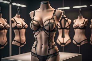 Sensual lingerie on a mannequin. ai generative photo