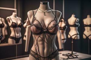 Sensual lingerie on a mannequin. ai generative photo