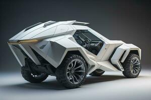 a brand-less generic concept car in studio environment. ai generative photo