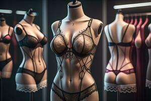 Sensual lingerie on a mannequin. ai generative photo