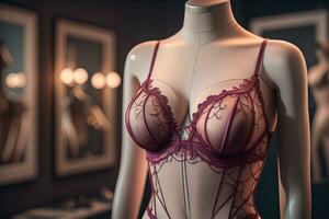 Sensual lingerie on a mannequin. ai generative photo