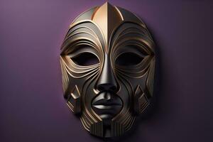 Mardi Gras mask isolated on solid color background. ai generative photo