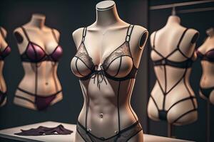 sensual lencería en un maniquí. ai generativo foto